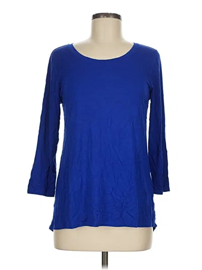 Pre-owned Cable & Gauge 3/4 Sleeve T-shirt In Blue