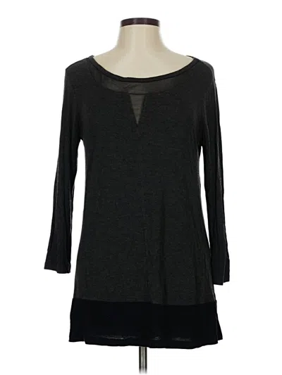 Pre-owned Cable & Gauge 3/4 Sleeve T-shirt In Gray