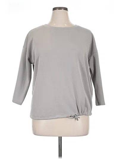 Pre-owned Cable & Gauge 3/4 Sleeve T-shirt In Gray
