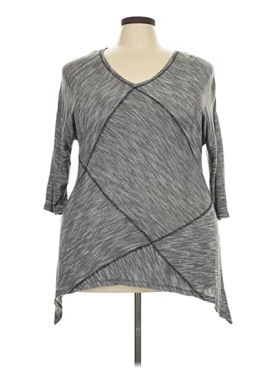 Pre-owned Cable & Gauge 3/4 Sleeve T-shirt In Gray