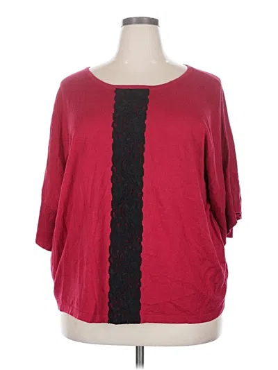 Pre-owned Cable & Gauge 3/4 Sleeve T-shirt In Red