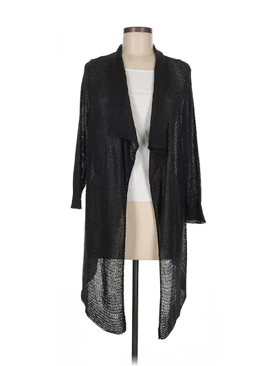 Pre-owned Cable & Gauge Cardigan Sweater In Black