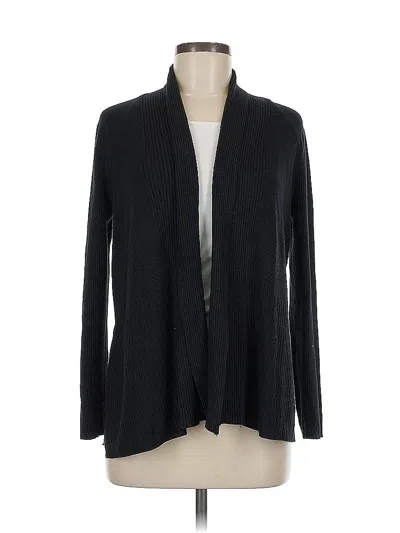 Pre-owned Cable & Gauge Cardigan Sweater In Black