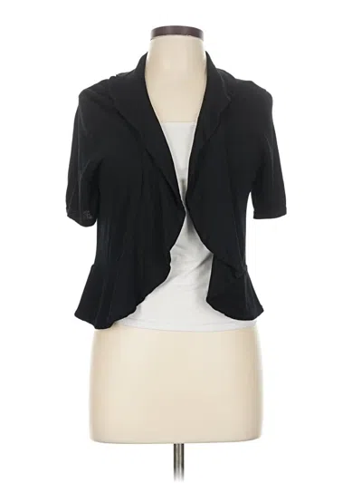 Pre-owned Cable & Gauge Cardigan Sweater In Black