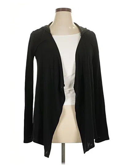 Pre-owned Cable & Gauge Cardigan Sweater In Black