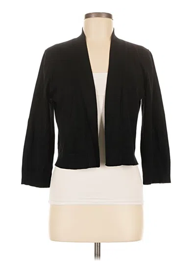 Pre-owned Cable & Gauge Cardigan Sweater In Black