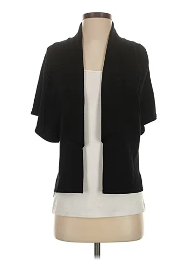 Pre-owned Cable & Gauge Cardigan Sweater In Black