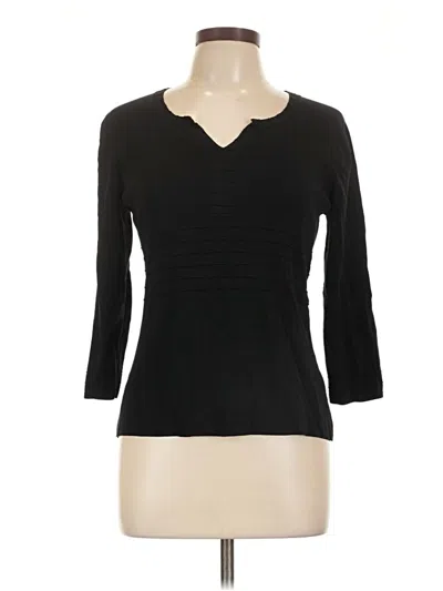 Pre-owned Cable & Gauge Cardigan Sweater In Black