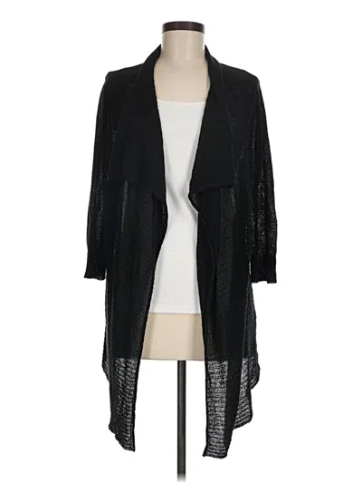 Pre-owned Cable & Gauge Cardigan Sweater In Black