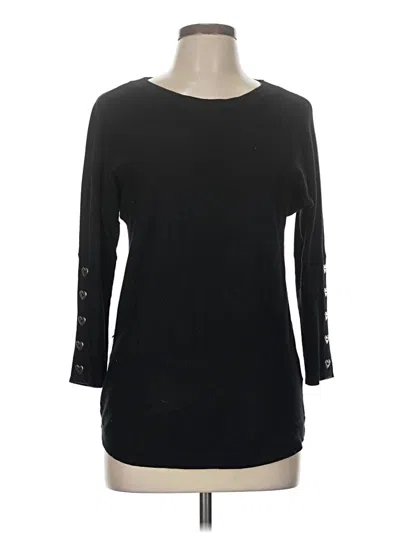 Pre-owned Cable & Gauge Cardigan Sweater In Black