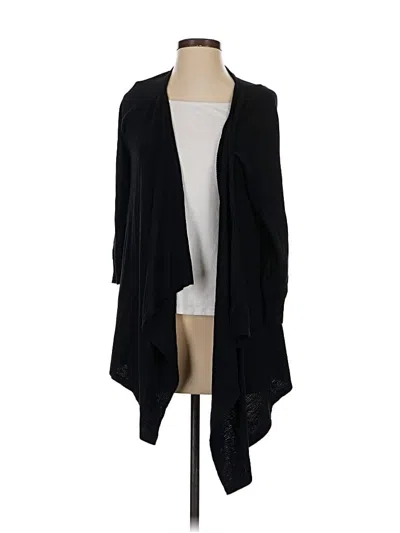 Pre-owned Cable & Gauge Cardigan Sweater In Black