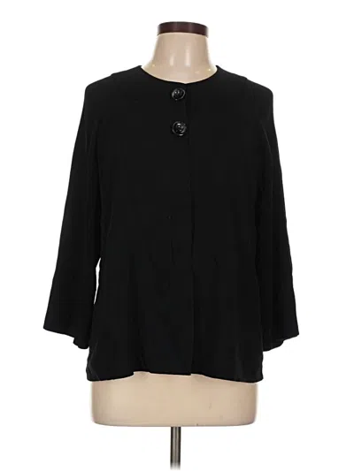 Pre-owned Cable & Gauge Cardigan Sweater In Black