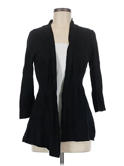 Pre-owned Cable & Gauge Cardigan Sweater In Black