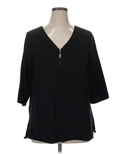 Pre-owned Cable & Gauge Cardigan Sweater In Black