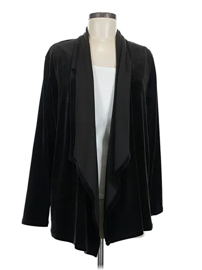Pre-owned Cable & Gauge Cardigan Sweater In Black