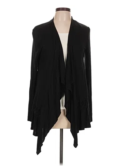 Pre-owned Cable & Gauge Cardigan Sweater In Black