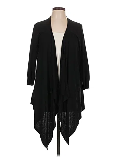 Pre-owned Cable & Gauge Cardigan Sweater In Black