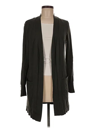 Pre-owned Cable & Gauge Cardigan Sweater In Black