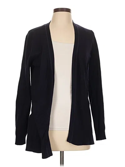 Pre-owned Cable & Gauge Cardigan Sweater In Black