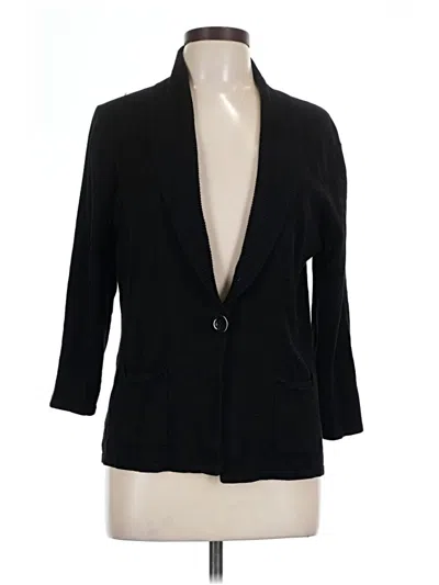 Pre-owned Cable & Gauge Cardigan Sweater In Black