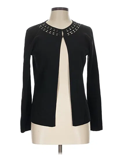 Pre-owned Cable & Gauge Cardigan Sweater In Black