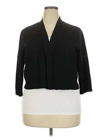 Pre-owned Cable & Gauge Cardigan Sweater In Black