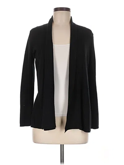 Pre-owned Cable & Gauge Cardigan Sweater In Black