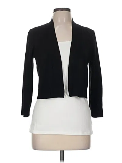 Pre-owned Cable & Gauge Cardigan Sweater In Black