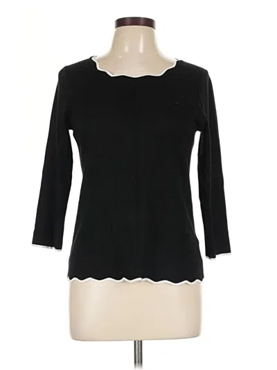 Pre-owned Cable & Gauge Cardigan Sweater In Black