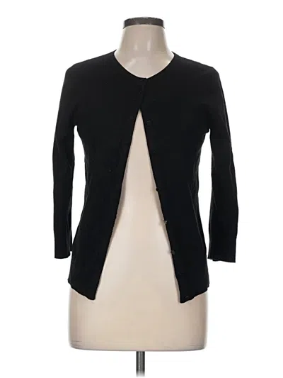 Pre-owned Cable & Gauge Cardigan Sweater In Black