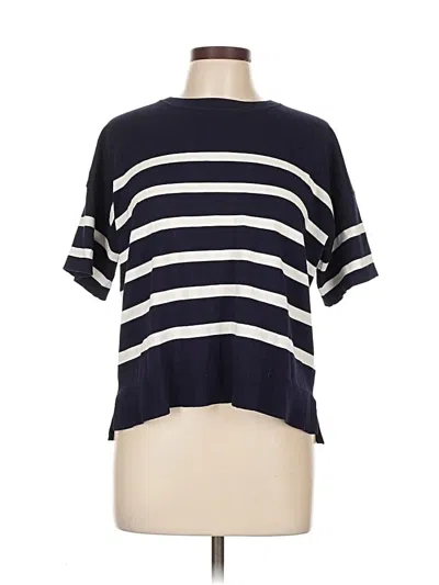 Pre-owned Cable & Gauge Cardigan Sweater In Blue