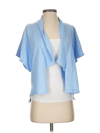 Pre-owned Cable & Gauge Cardigan Sweater In Blue