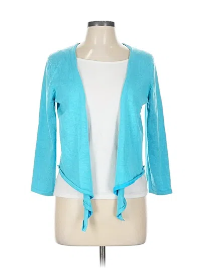 Pre-owned Cable & Gauge Cardigan Sweater In Blue