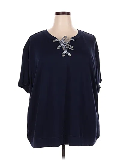 Pre-owned Cable & Gauge Cardigan Sweater In Blue