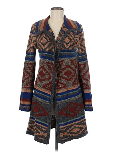 Pre-owned Cable & Gauge Cardigan Sweater In Blue