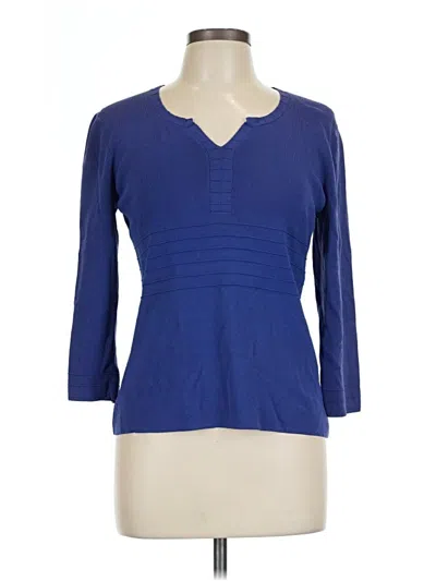 Pre-owned Cable & Gauge Cardigan Sweater In Blue