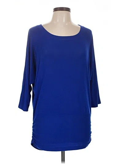 Pre-owned Cable & Gauge Cardigan Sweater In Blue