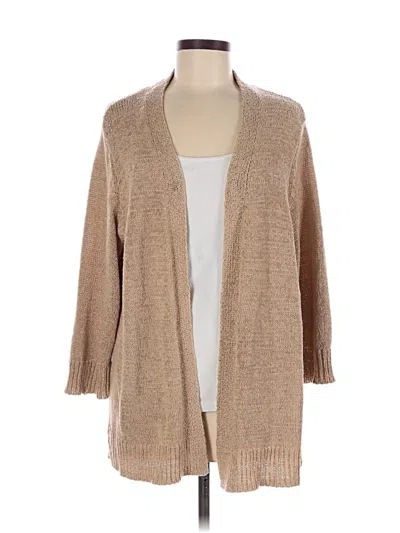 Pre-owned Cable & Gauge Cardigan Sweater In Brown