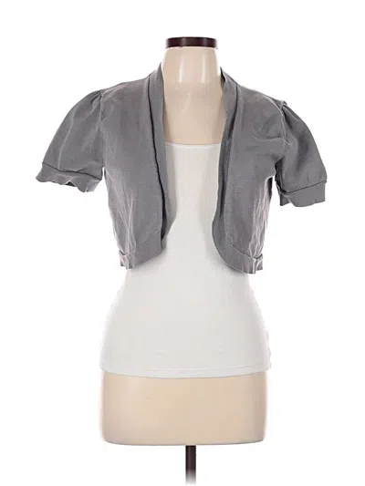 Pre-owned Cable & Gauge Cardigan Sweater In Gray