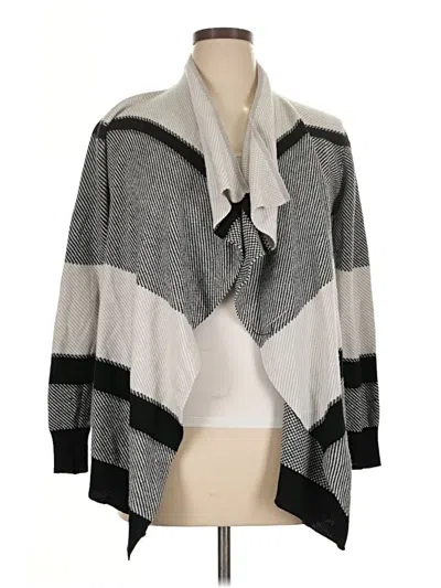 Pre-owned Cable & Gauge Cardigan Sweater In Gray