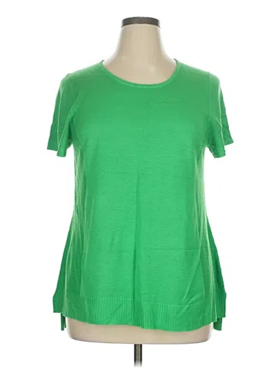 Pre-owned Cable & Gauge Cardigan Sweater In Green