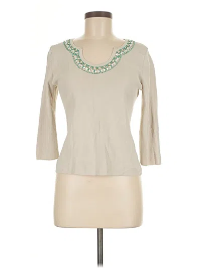 Pre-owned Cable & Gauge Cardigan Sweater In Ivory
