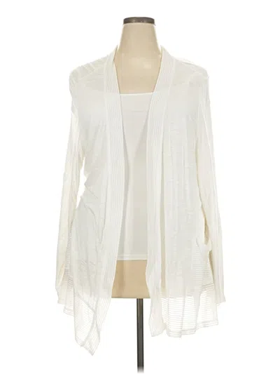 Pre-owned Cable & Gauge Cardigan Sweater In Ivory