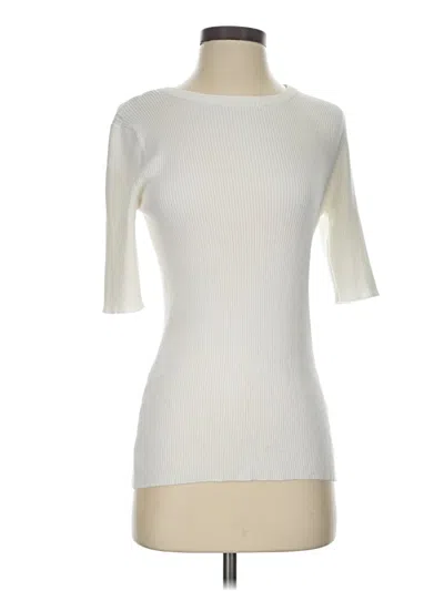 Pre-owned Cable & Gauge Cardigan Sweater In Ivory