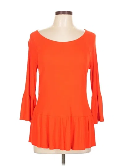 Pre-owned Cable & Gauge Cardigan Sweater In Orange