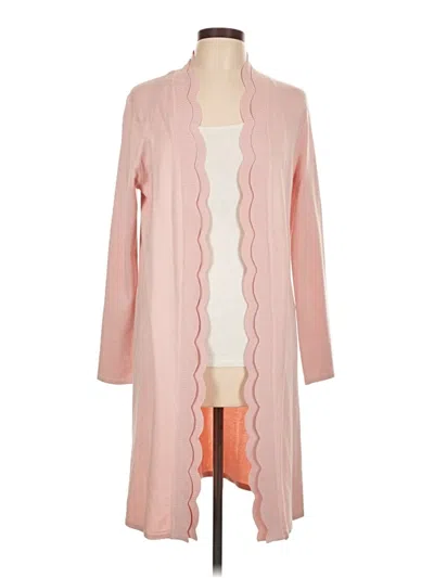 Pre-owned Cable & Gauge Cardigan Sweater In Pink