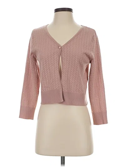 Cable & Gauge Cardigan Sweater In Pink