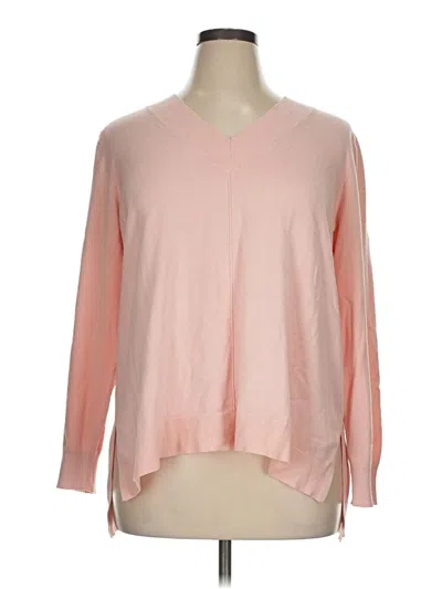 Pre-owned Cable & Gauge Cardigan Sweater In Pink