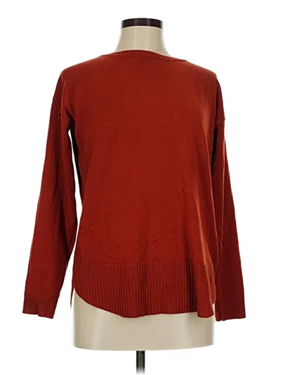 Pre-owned Cable & Gauge Cardigan Sweater In Red