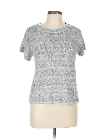 Pre-owned Cable & Gauge Cardigan Sweater In Silver